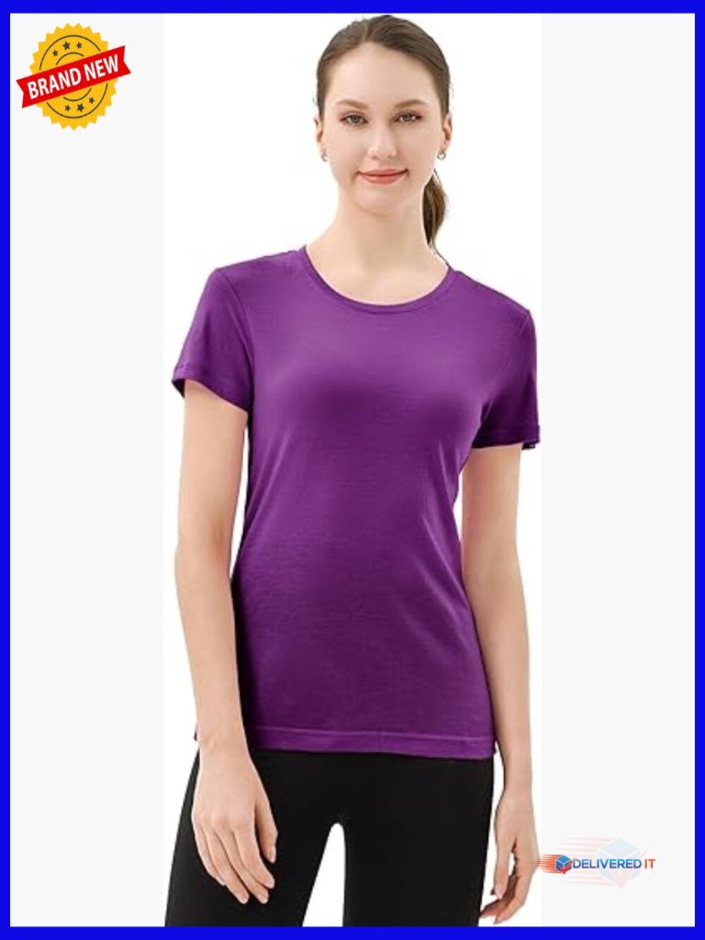 Merino Wool Crew Neck Short Sleeve T-Shirt Odor Resistant Base Layer